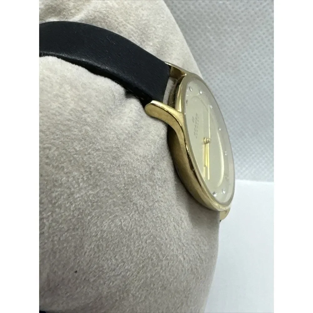 Skagen SKW2266 Women Black Leather Analog Dial Quartz Genuine Wrist Watch JNA961